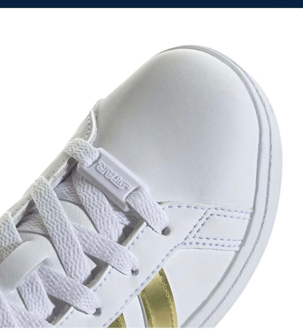 Adidas x Star Wars Grand Court 2.0 Kids Shoes Size 12.5K White Gold IH8034